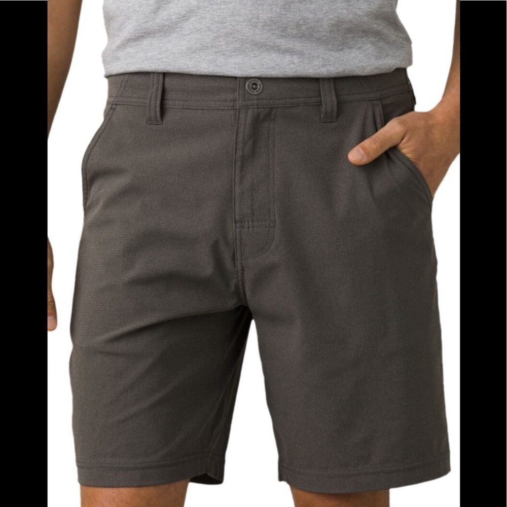 💚PrAna Men's Hybrid Black Shorts Size 34 - Picture 2 of 9